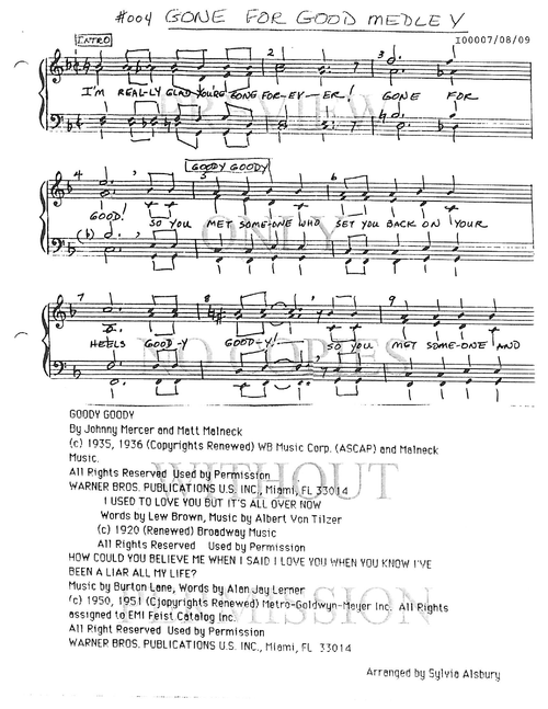 004 Medley - How Could You Believe Me — sheet music preview, arranged by Sylvia Alsbury