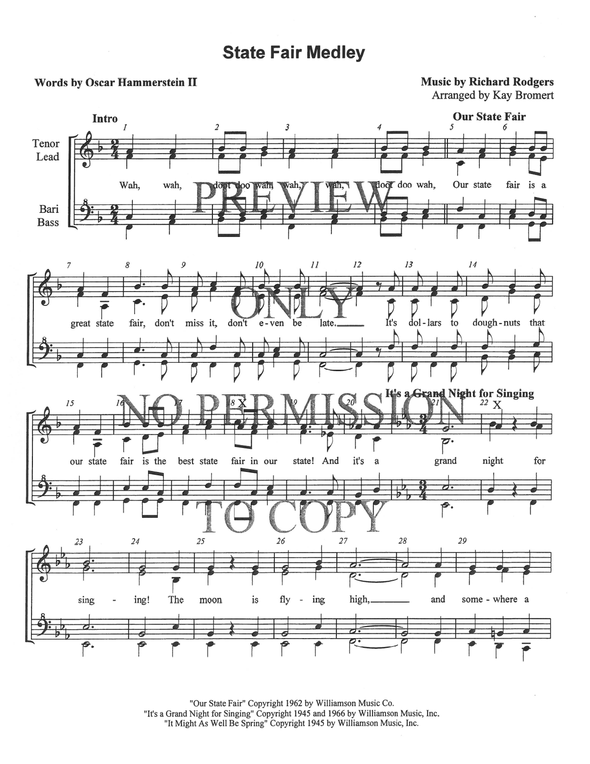 112 Medley - It Might As Well Be Spring — sheet music preview, arranged by Kay Bromert