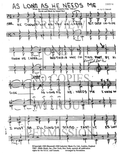 As Long As He Needs Me — sheet music preview, arranged by Gene Cokeroft