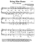 Bring Him Home — sheet music preview, arranged by Gene Bender