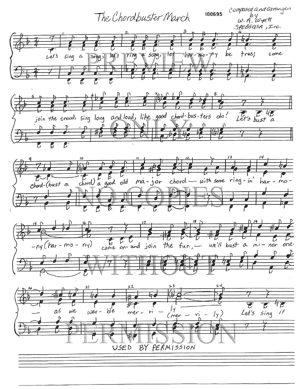The Chordbuster March — sheet music preview, arranged by Becky Wilkins