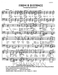 From A Distance — sheet music preview, arranged by Kay Bromert
