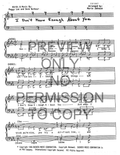 I Don't Know Enough About You — sheet music preview, arranged by Marie Johnson