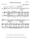 It Was Almost Like A Song — sheet music preview, arranged by June Berg