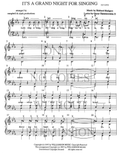 It's A Grand Night For Singing — sheet music preview, arranged by Molly Clark
