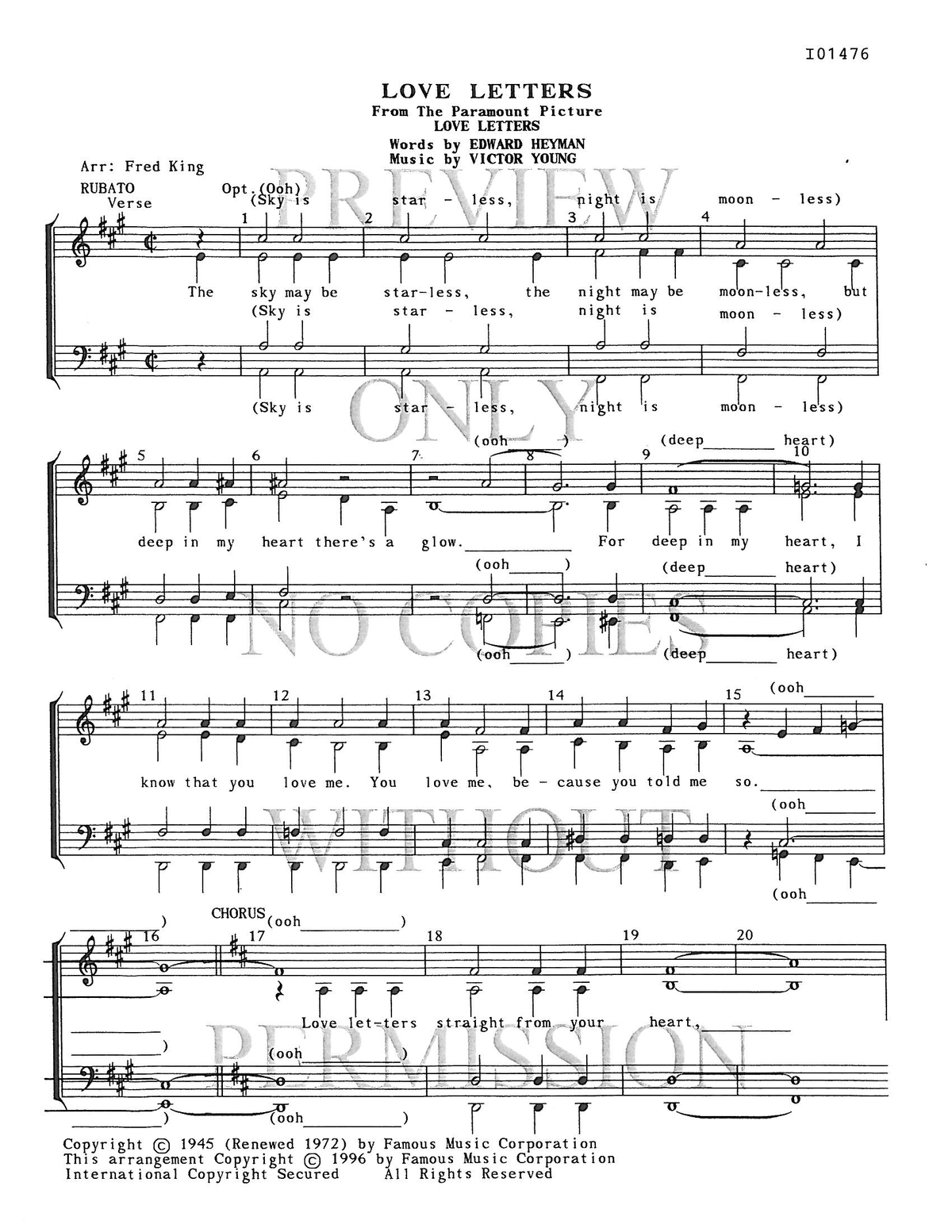 Love Letters — arr. Fred King