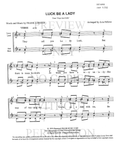 Luck Be A Lady — sheet music preview, arranged by Avis Fellows
