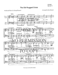 The Old Rugged Cross — sheet music preview, arranged by Kay Bromert