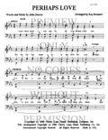 Perhaps Love — sheet music preview, arranged by Kay Bromert