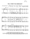 Sally Won't You Come Back? — sheet music preview, arranged by Avis Fellows