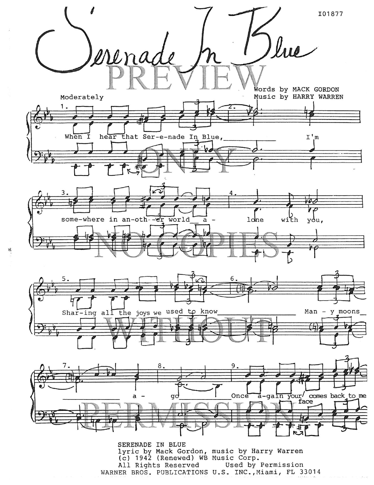 Serenade In Blue — sheet music preview, arranged by Cheryl Suhr