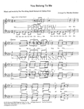 You Belong To Me — sheet music preview, arranged by Marsha Zwicker