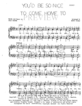 You'd Be So Nice To Come Home To — sheet music preview, arranged by Betty Steele