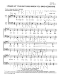 I Tore Up Your Picture When You Said Goodbye — sheet music preview, arranged by Avis Fellows