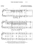 The Dummy Song — sheet music preview, arranged by Mary Hager