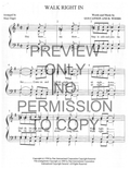 Walk Right In — sheet music preview, arranged by Mary Hager
