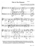 This Is The Moment — sheet music preview, arranged by Gene Bender
