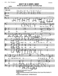 Don't Be A Baby, Baby — sheet music preview, arranged by Kay Bromert
