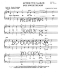 After I've Called You Sweetheart — sheet music preview, arranged by Doris Twardosky