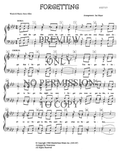 Forgetting — sheet music preview, arranged by Jan Meyer