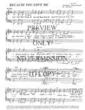 Because You Love Me — sheet music preview, arranged by June Dale
