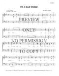 It's A Blue World — sheet music preview, arranged by Jean McFadyen