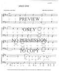 Only One — sheet music preview, arranged by Jean McFadyen