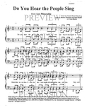 Do You Hear The People Sing — sheet music preview, arranged by Gene Bender