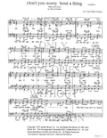 Don't You Worry 'Bout A Thing — sheet music preview, arranged by Anna-Maria Nystrom