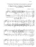 I Want To Be A Cowboy's Sweetheart — sheet music preview, arranged by Fran Kerbs