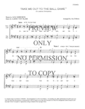 Take Me Out To The Ball Game — sheet music preview, arranged by Avis Fellows