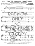 From This Moment On — sheet music preview, arranged by Carolyn Johnson