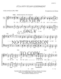 It's A Pity To Say Goodnight — sheet music preview, arranged by Avis Fellows