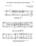 He Started The Whole World Singing — sheet music preview, arranged by Margaret Swift