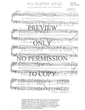 No Matter What — sheet music preview, arranged by Valerie Hoy