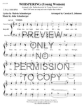 YW - Whispering — sheet music preview, arranged by Carolyn Johnson