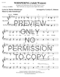 Whispering (Adult) — sheet music preview, arranged by Carolyn Johnson
