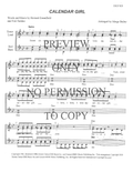 Calendar Girl — sheet music preview, arranged by Marge Bailey