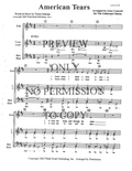 American Tears — sheet music preview, arranged by Gene Cokeroft