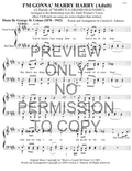 I'm Gonna Marry Harry — sheet music preview, arranged by Carolyn Johnson