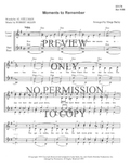 Moments To Remember — sheet music preview, arranged by Marge Bailey