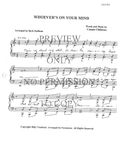 Whoever's On Your Mind — sheet music preview, arranged by Barbara Huffman