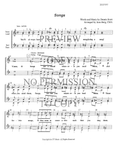 Songs — sheet music preview, arranged by June Berg