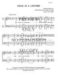 Once In A Lifetime — sheet music preview, arranged by Sonny Steffan