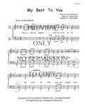 My Best To You — sheet music preview, arranged by Sonny Steffan