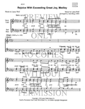 291 Medley - Rejoice With Exceeding Great Joy — sheet music preview, arranged by June Berg
