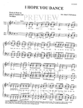 I Hope You Dance — sheet music preview, arranged by Jean McFadyen
