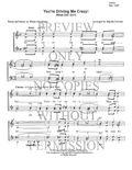 You're Driving Me Crazy — sheet music preview, arranged by Marsha Zwicker