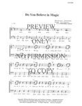 Do You Believe In Magic — sheet music preview, arranged by Joan D 'Agostino