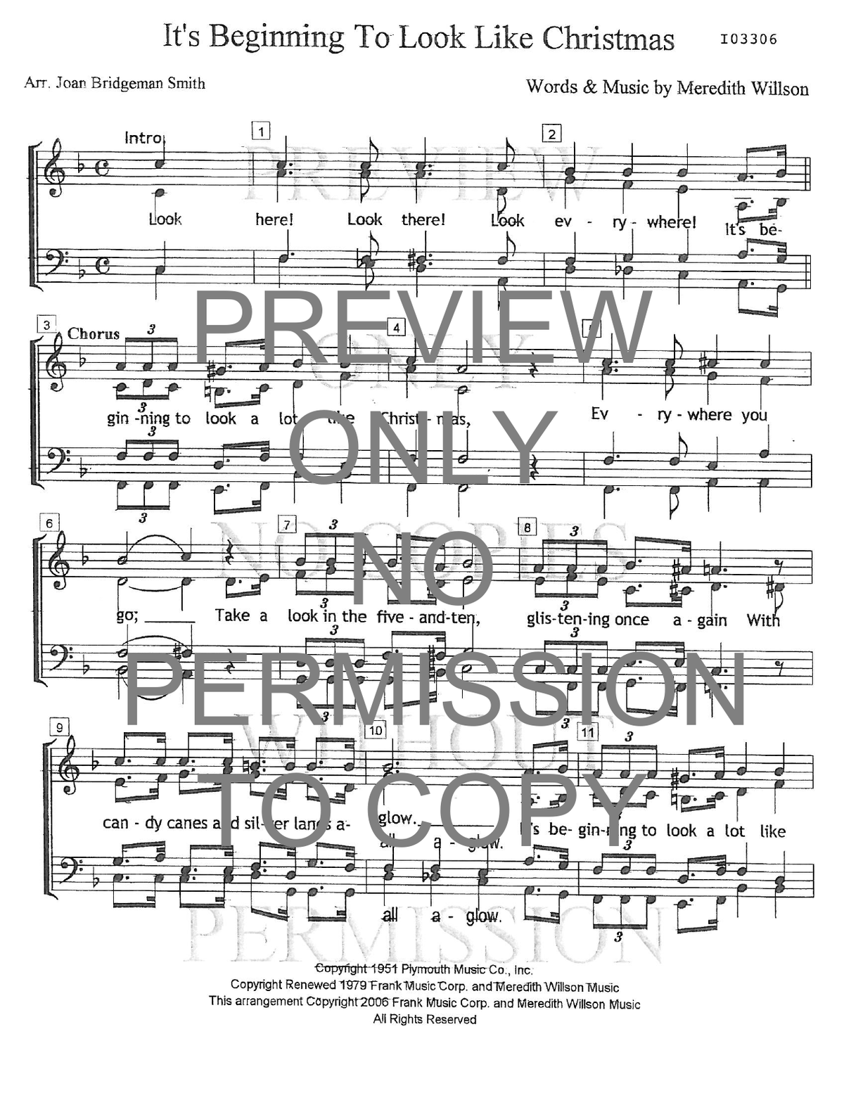 It's Beginning To Look Like Christmas — sheet music preview, arranged by Joan Smith